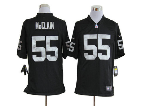 Black Nike Game Jerseys Oakland Raiders 55 Rolando McClain